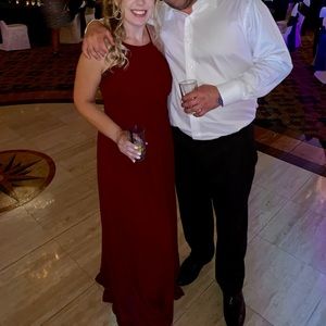 AZAZIE - GINGER - Cabernet bridesmaid dress